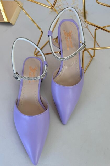 Klasik Taşlı Stiletto – Lavanta 36 Beden