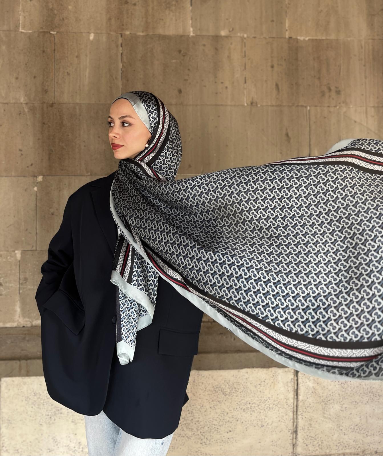 Burberry Çift Taraflı Vual İpek Şal - Mint - Görsel 2