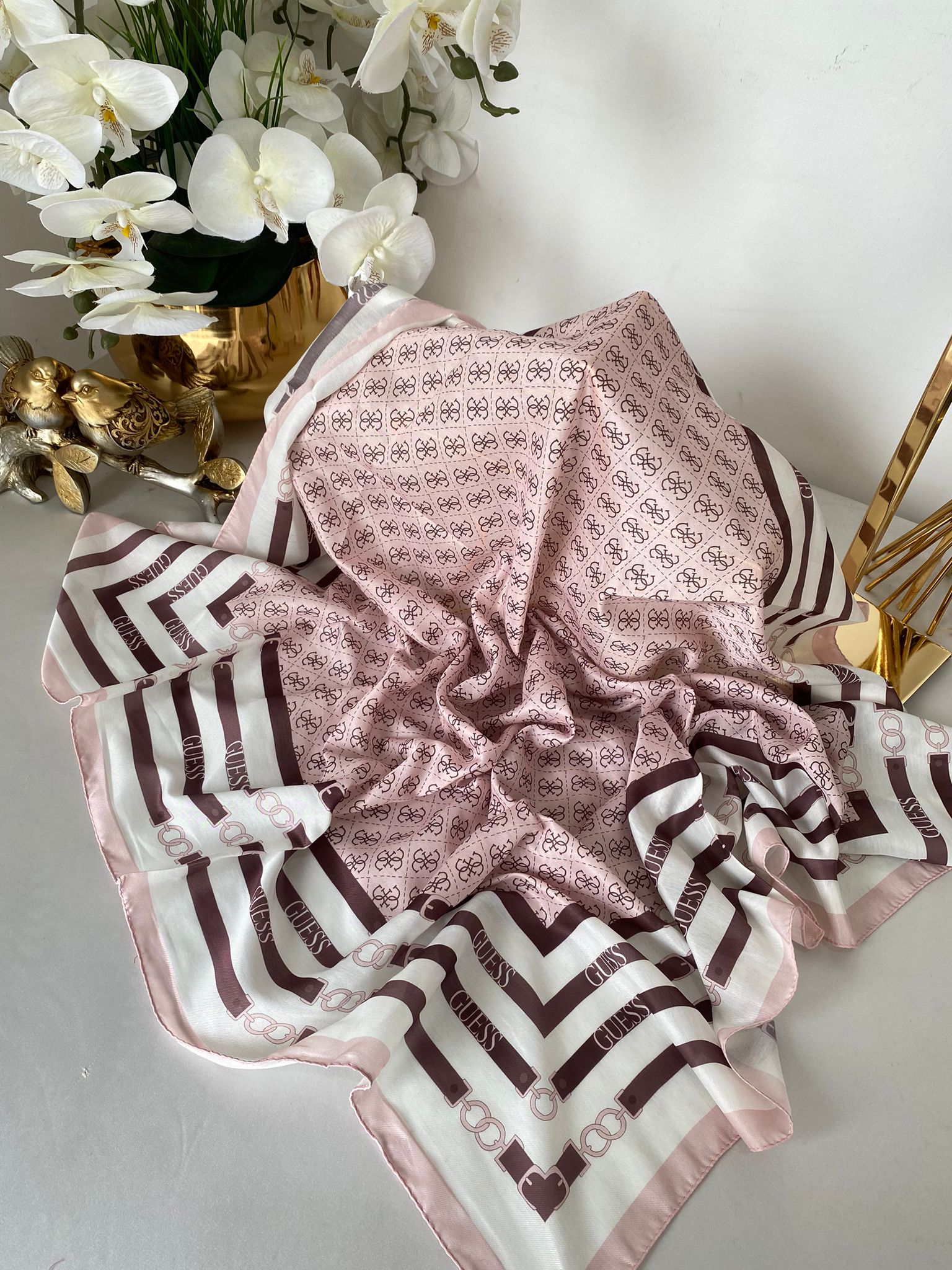 Guess Pamuk Soft Eşarp - 28856 Pamuk Şekeri