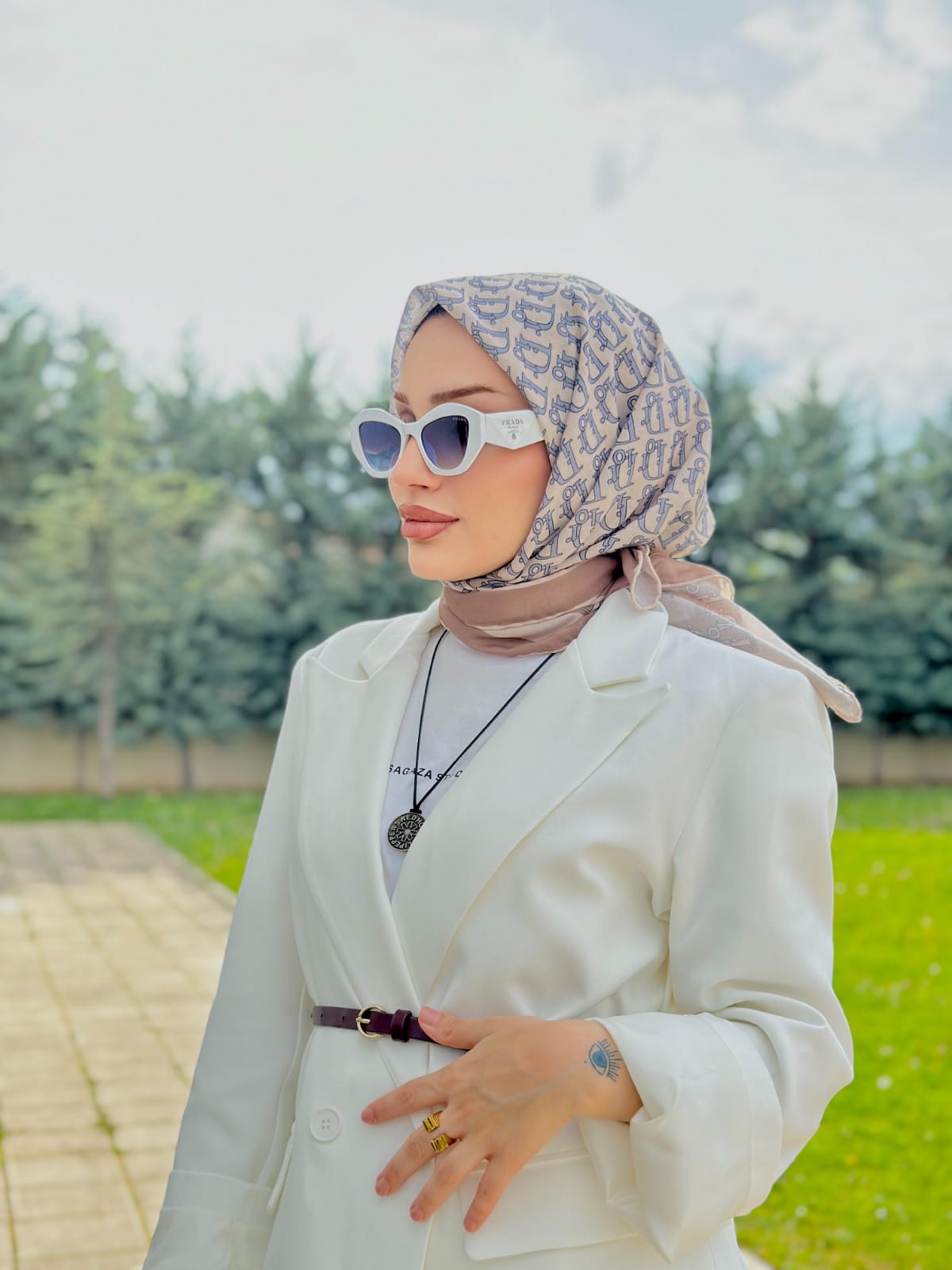 Dior Pamuk Soft Eşarp - Camel - Görsel 4