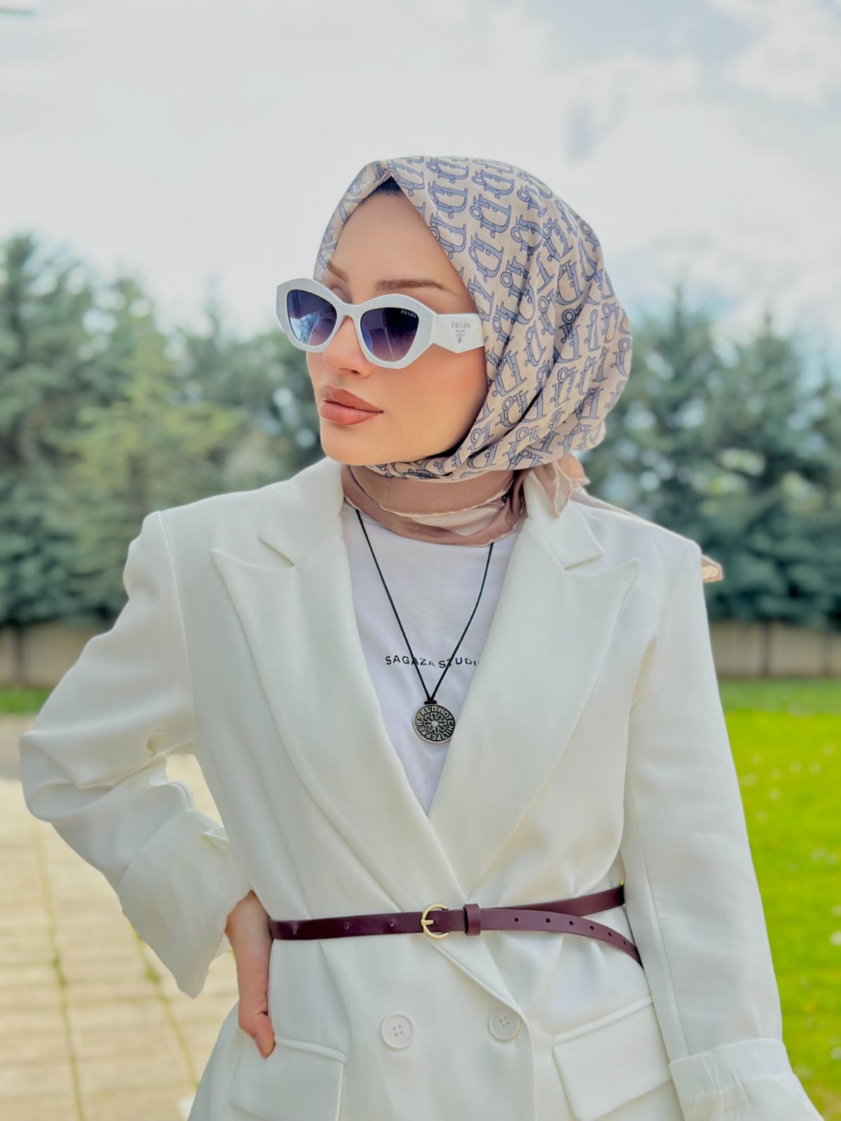 Dior Pamuk Soft Eşarp - Camel - Görsel 3