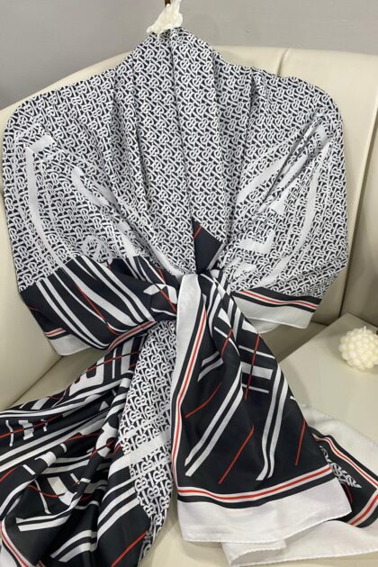 Monogram Pamuk Soft Şal 64303 - Beyaz
