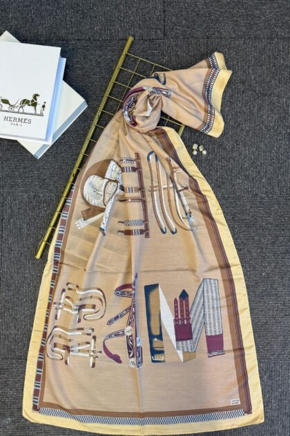 hermes pamuk soft şal - 32014 Vizon-Bej