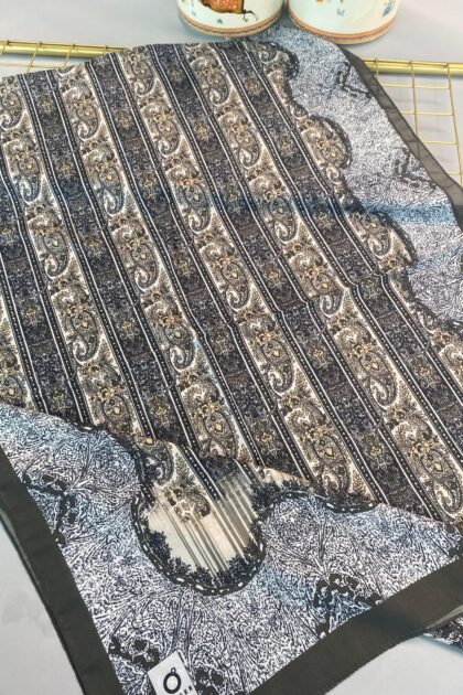 Etro Desen Pamuk İpek Şal 49733 - Acı Kahve