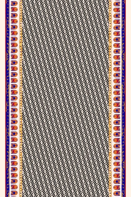 Fendi Monogram Pamuk Soft Şal 64302 - Ekru-Saks