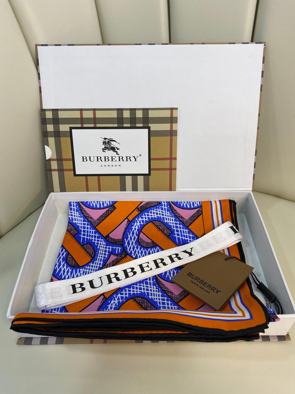 BURBERRY Tam Set Kutulu İthal İPEK 12MM 0 EŞARP -7854