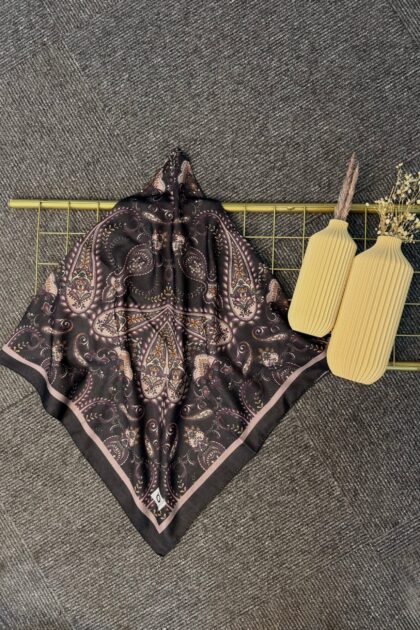 Naturel Pamuk İpek Eşarp-545658-Gece çiçeği