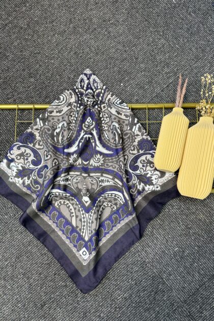 Etro Desen Pamuk Soft Eşarp 27091 -Lavanta