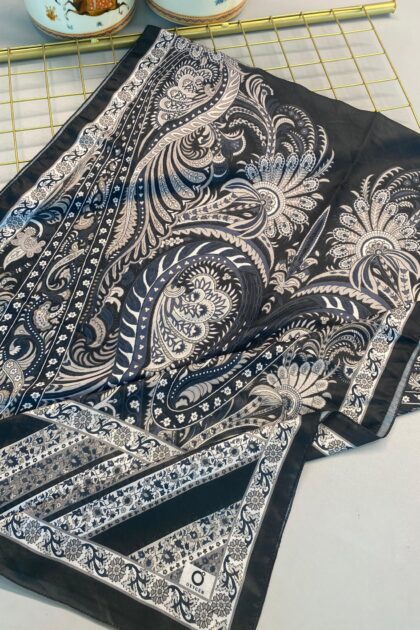 Etro Desen New Pamuk Soft Şal 23012-Füme
