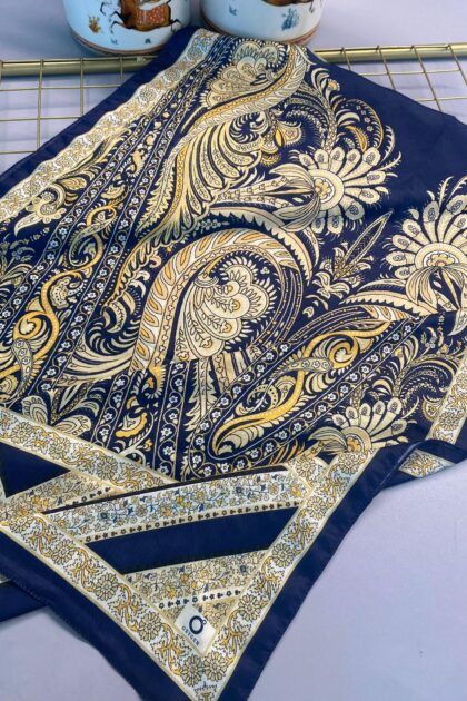Etro Desen New Pamuk Soft Şal 23012-Gold