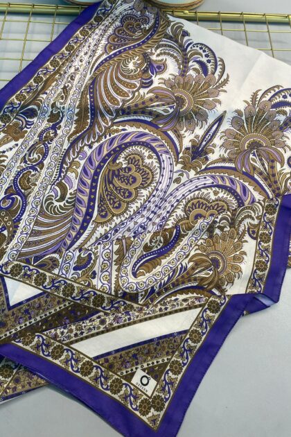 Etro Desen New Pamuk Soft Şal -23012-Leylak