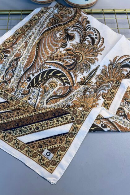 Etro Desen New Pamuk Soft Şal 23012-Hardal
