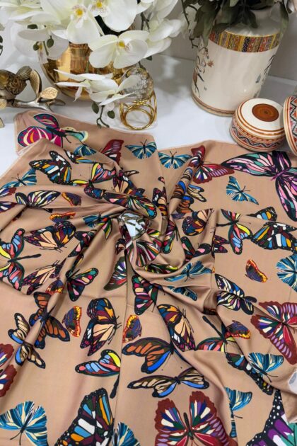 Lv Desen Twil Eşarp - Mocha
