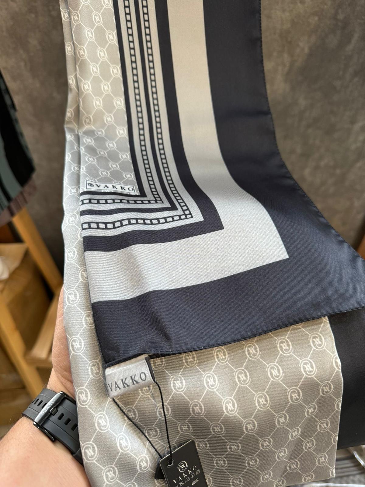 Vakko Desen Twill İpek Şal - K.Gr.