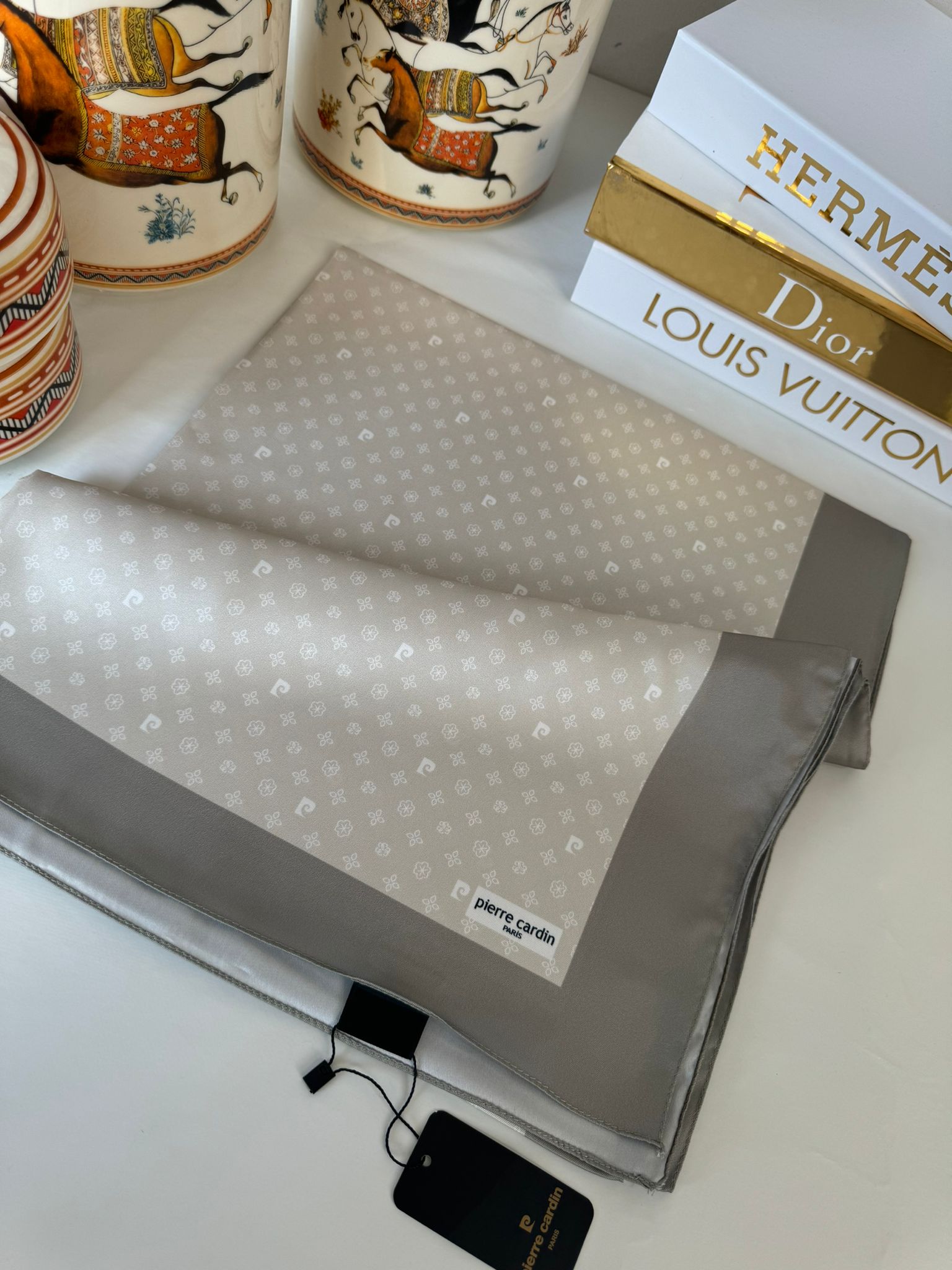 pier cardin Twill İpek şal 532 - Küft Yeşili