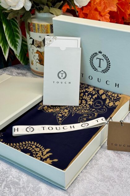 Touch İthal Pamuk İpek Şal - 415420 Lacivert Vizon