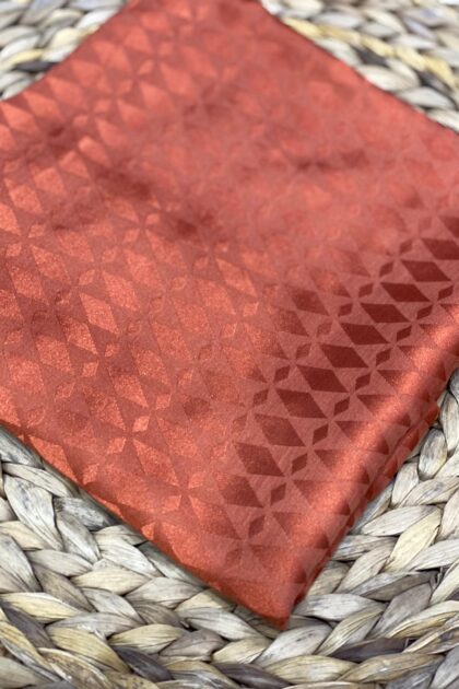 Baklava Desen İpeksi Jakar Şal - Kiremit - Organic ScarfsOrganic Scarfs