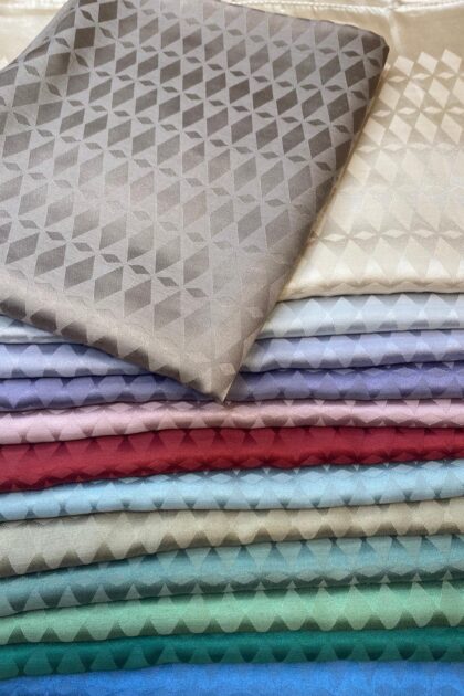 Baklava Desen İpeksi Jakar Şal - Vizon - Organic ScarfsOrganic Scarfs