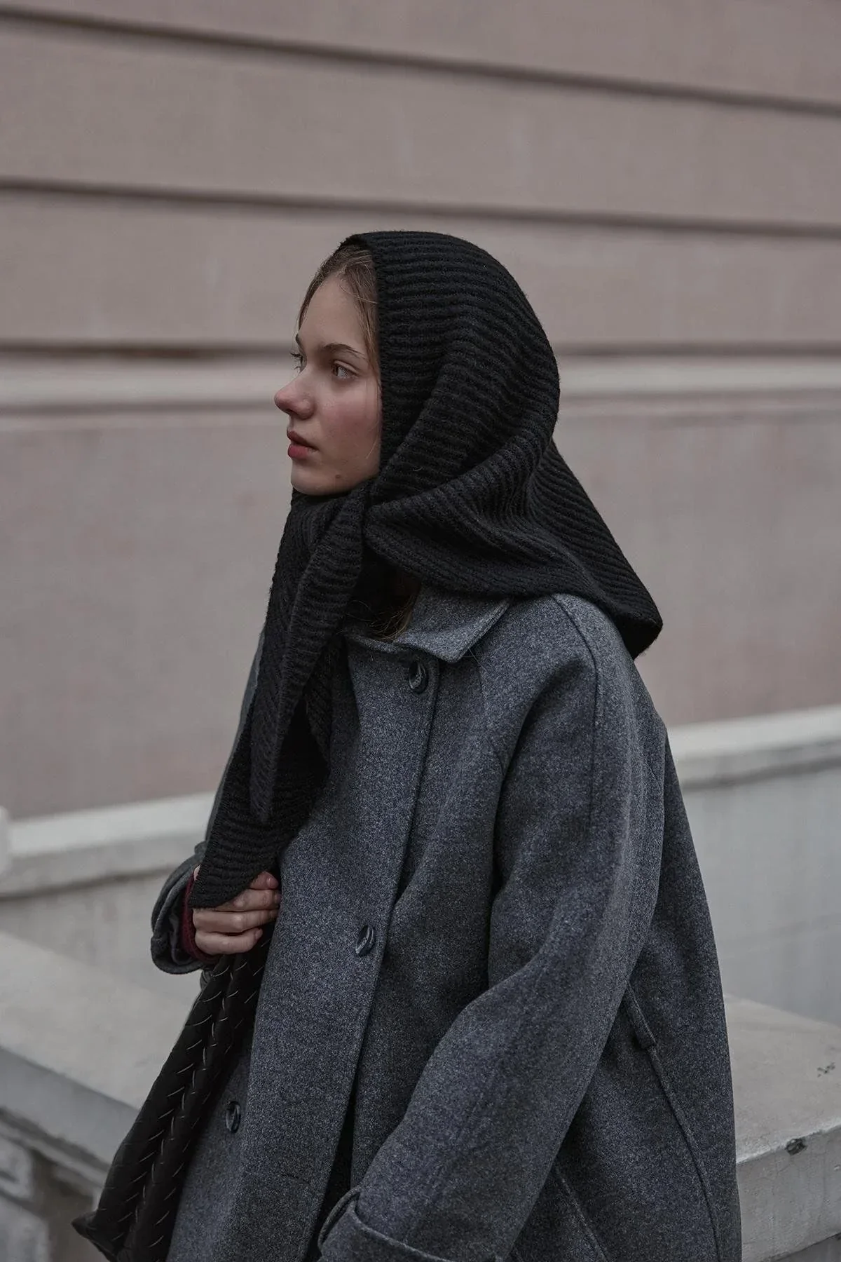 Triko Balaclava Bandana Atkı Şal - Siyah