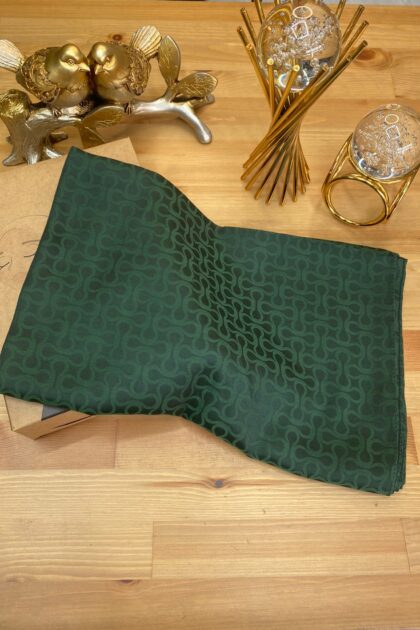 Bloom Desen Pamuk İpeksi Jakar Şal - Zümrüt - Organic ScarfsOrganic Scarfs