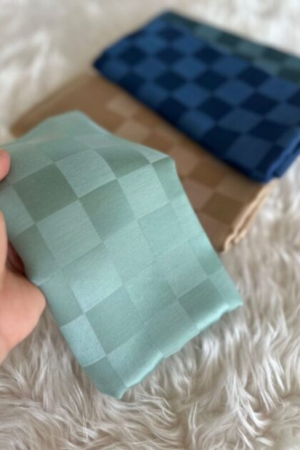 Bonjela Marka Dama İpeksi Jakar Şal - Su Yeşili - Organic ScarfsOrganic Scarfs