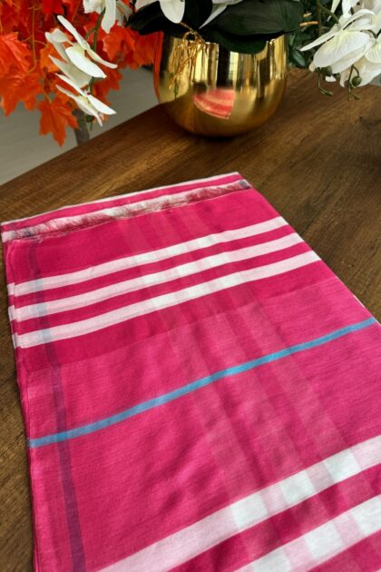Burberry İthal Vual İpek Şal - Fuşya - Organic ScarfsOrganic Scarfs