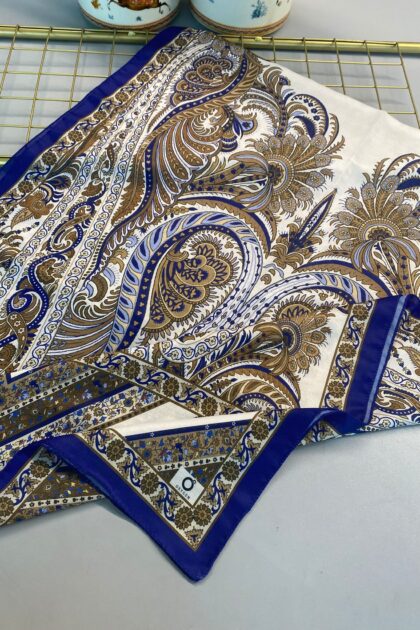 Etro Desen New Pamuk Soft Şal 23012 - Saks