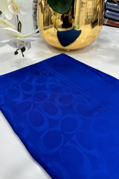 Coach Pamuk İpeksi Jakar Şal - Saks - Organic ScarfsOrganic Scarfs