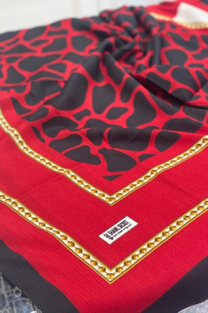 Dalmaçya Desenli Mio Cazz Eşarp - Bordo - Organic ScarfsOrganic Scarfs
