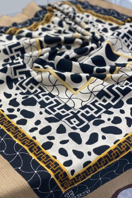 Dalmaçya Etnik Desenli Mio Cazz Eşarp - Camel - Organic ScarfsOrganic Scarfs