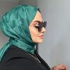 Dama Desen Jakar Şal - Yeşil - Organic ScarfsOrganic Scarfs