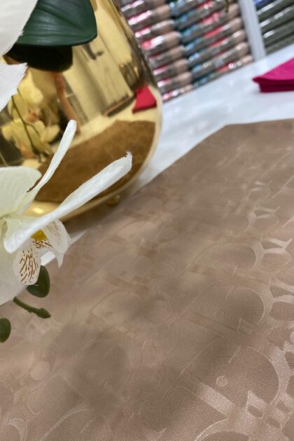 Dior Kırışmayan Jakar İpeksi Şal - Çikolata - Organic ScarfsOrganic Scarfs