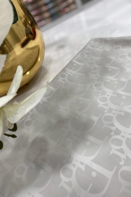 Dior Kırışmayan Jakar İpeksi Şal - Gümüş - Organic ScarfsOrganic Scarfs