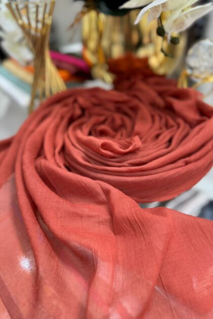 Dubai İpeği Şal - TURUNCU - Organic ScarfsOrganic Scarfs