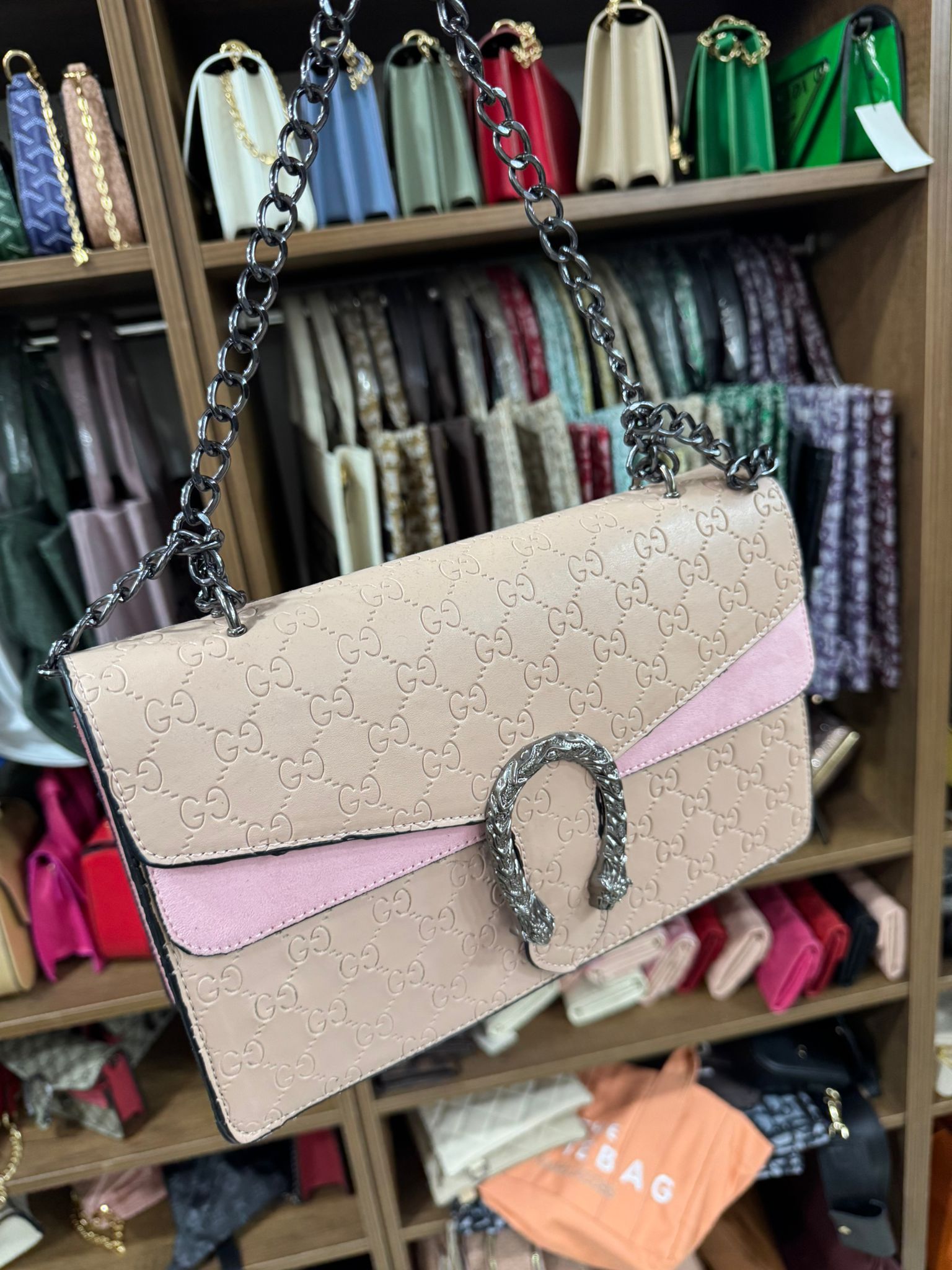 Gucci İthal Timsah Derisi Çanta - BEJ