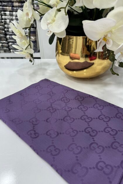 G Desen Pamuk İpeksi Jakar Şal - Mürdüm - Organic ScarfsOrganic Scarfs
