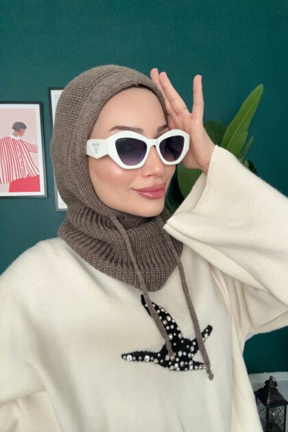 Triko Başlık Balaclava 25801 - Latte