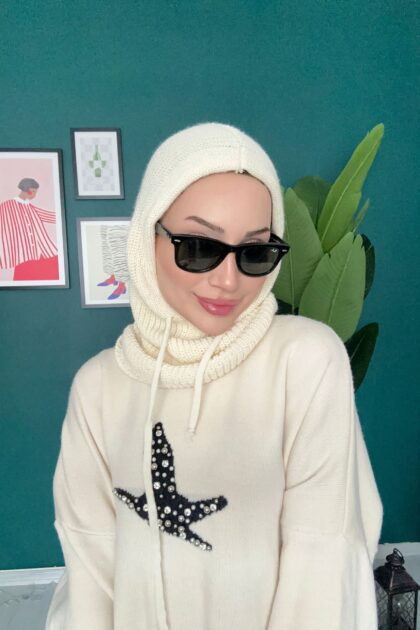 Triko Başlık Balaclava 25801 - Taş