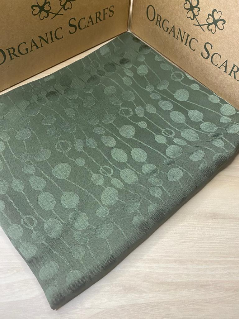 İthal Jakar Salkım Desen - Haki - Organic ScarfsOrganic Scarfs