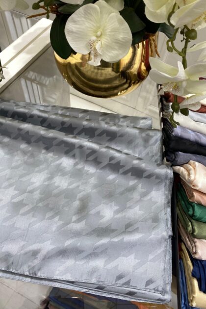 Kazayağı Desen Jakar Şal - Füme - Organic ScarfsOrganic Scarfs
