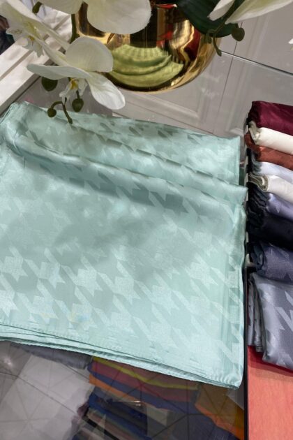 Kazayağı Desen Jakar Şal - Mint - Organic ScarfsOrganic Scarfs