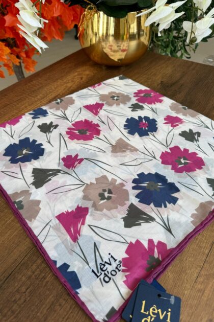 LEVİDOR Cotton Eşarp 16382 - Magenta - Organic ScarfsOrganic Scarfs