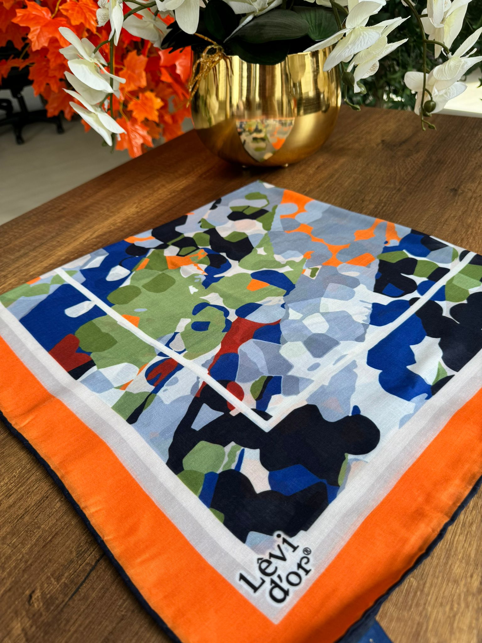 LEVİDOR Cotton Eşarp 16395 - Turuncu - Organic ScarfsOrganic Scarfs