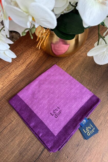 LEVİDOR Monogram Eşarp 17687 - Mürdüm - Organic ScarfsOrganic Scarfs