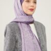 LEVİDOR Monogram Şal 17657 - Lavanta - Organic ScarfsOrganic Scarfs