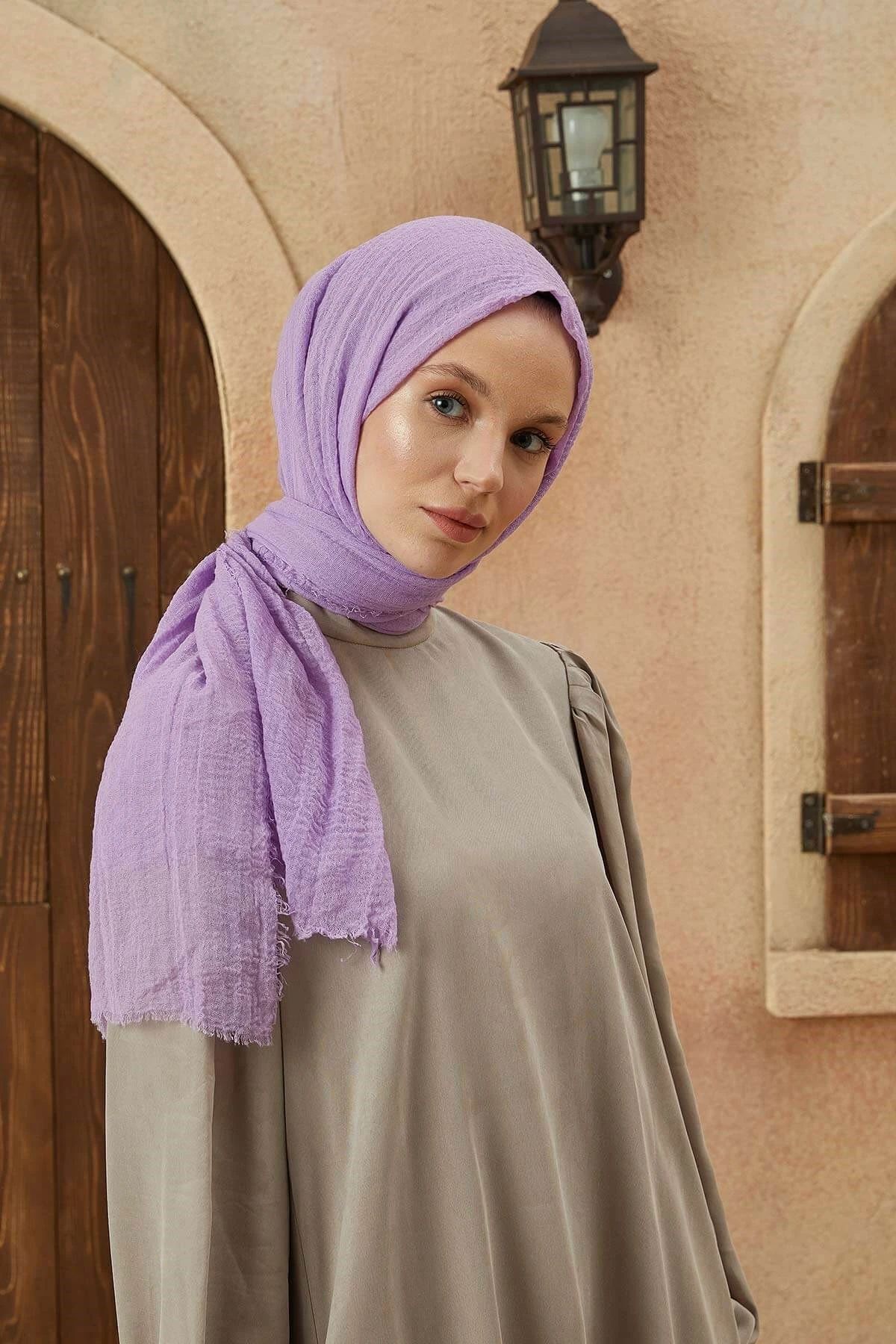 Organic Scarfs Bürümcük Şal Modeli - Lila - Organic ScarfsOrganic Scarfs