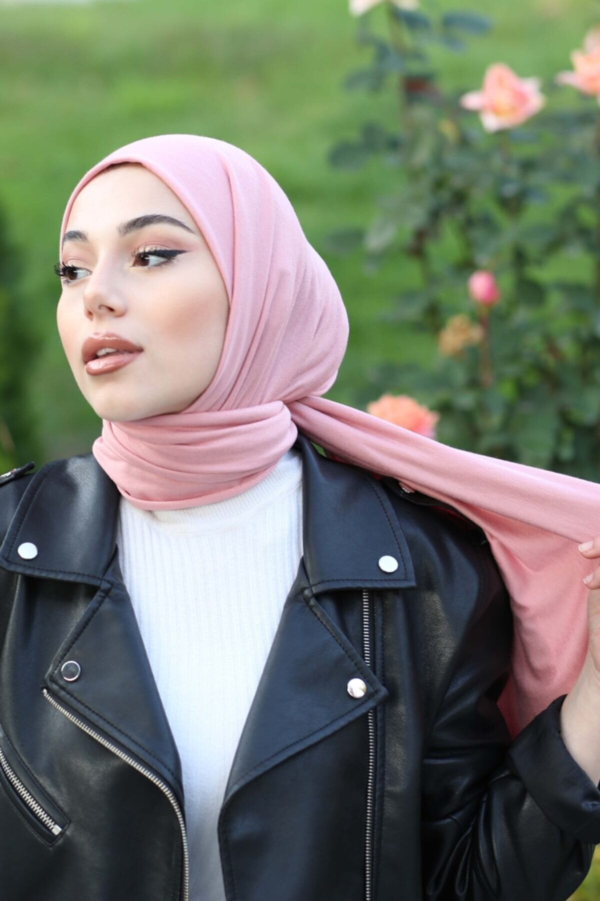 Organic Scarfs Tesettür Penye Şal Hijap Modeli - Şeker Pembe - Organic ScarfsOrganic Scarfs