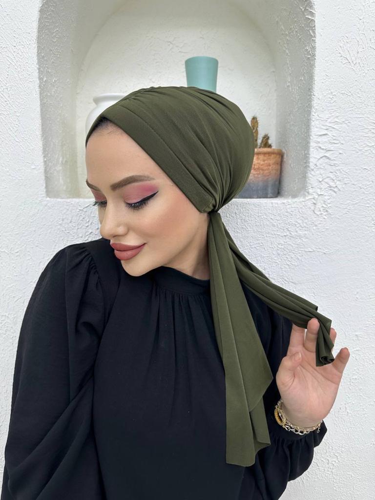 Tasarım Dubai Bone Şal - Haki - Organic ScarfsOrganic Scarfs