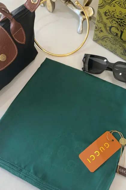İthal Gucci Eşarp 44113 - Zümrüt