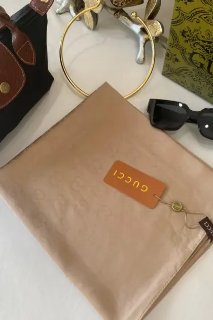 İthal Gucci Eşarp 44113 - Çikolata